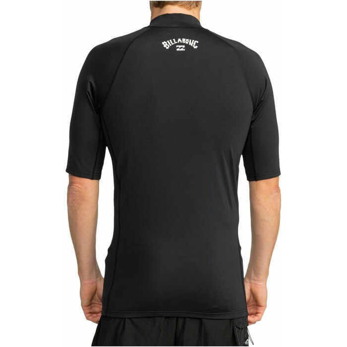 2024 Billabong Mens Waves All Day UV50 Short Sleeve Rash Vest EBYWR00101 - Black